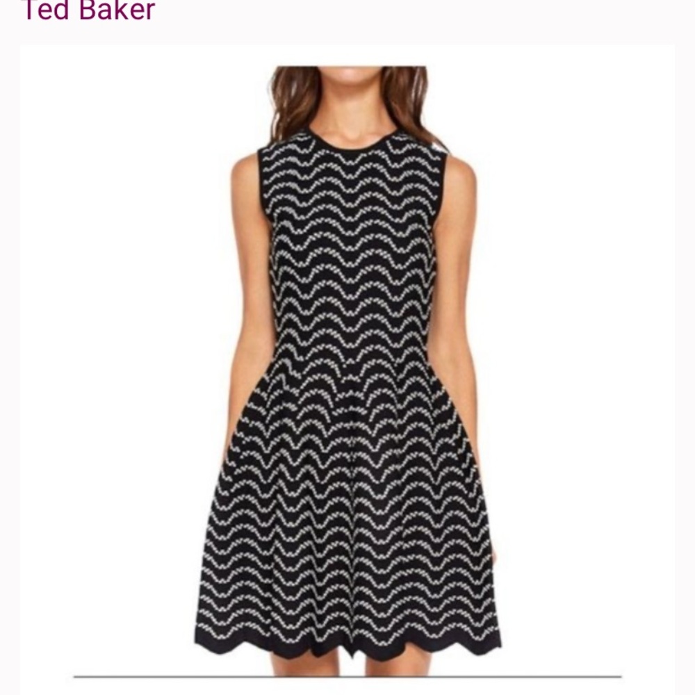 Ted Baker Breyana Jacquard Fit & Flare Dress